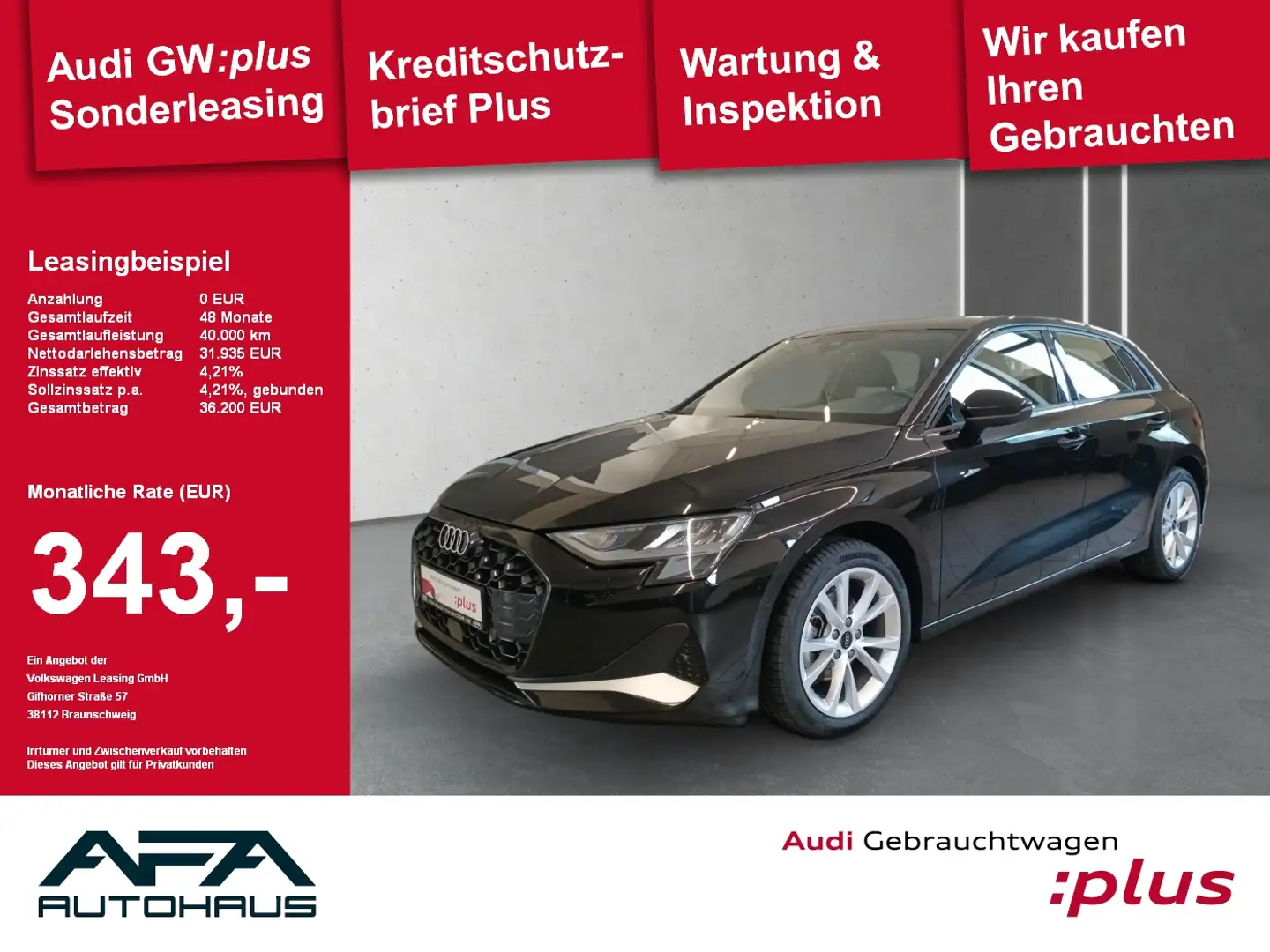 Audi A3 Sportback 35 TFSI Adv. S tronic Navi*RFK*ACC Negro - 1