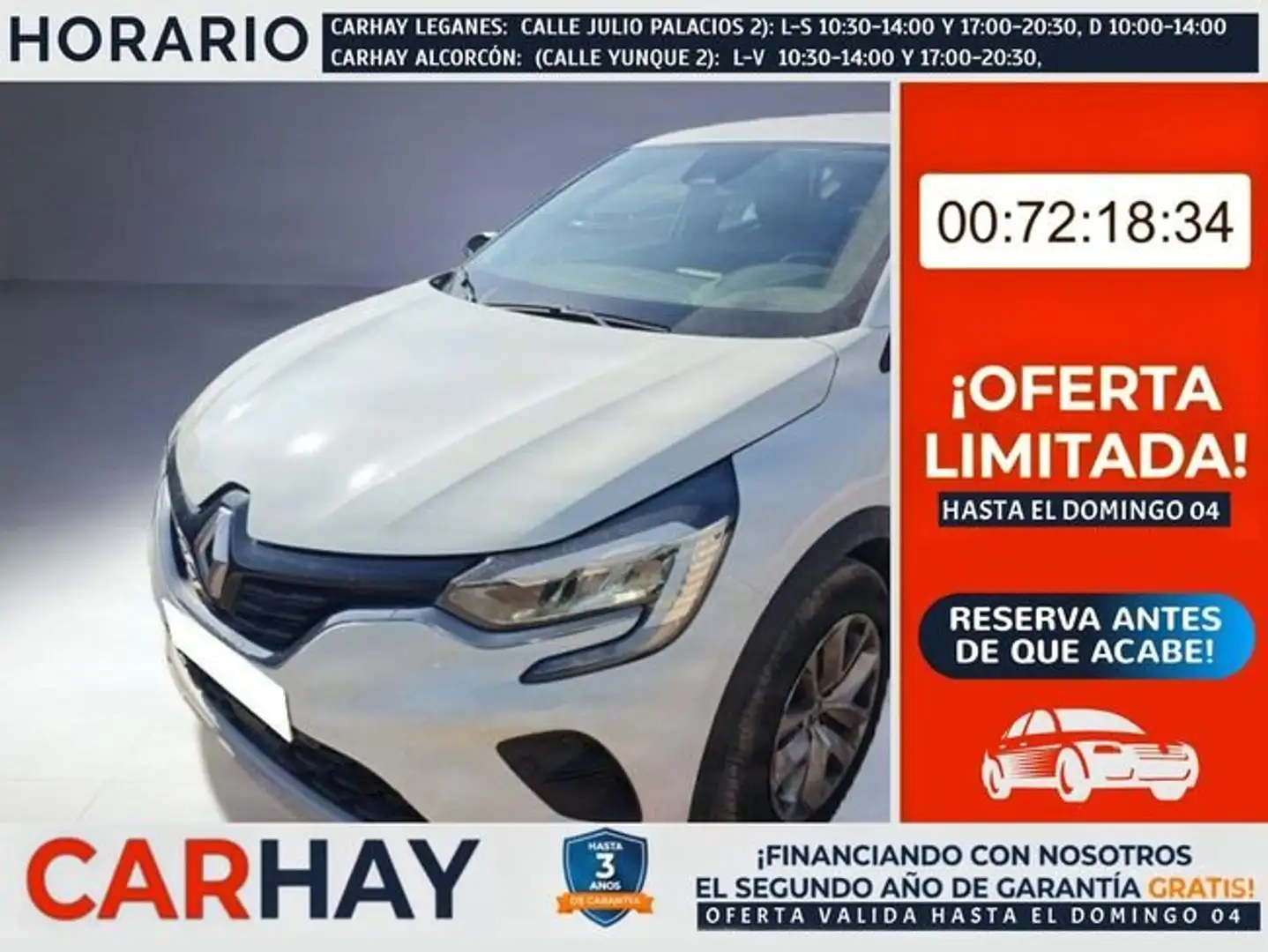 Renault Captur TCe Intens 74kW GLP Blanco - 1