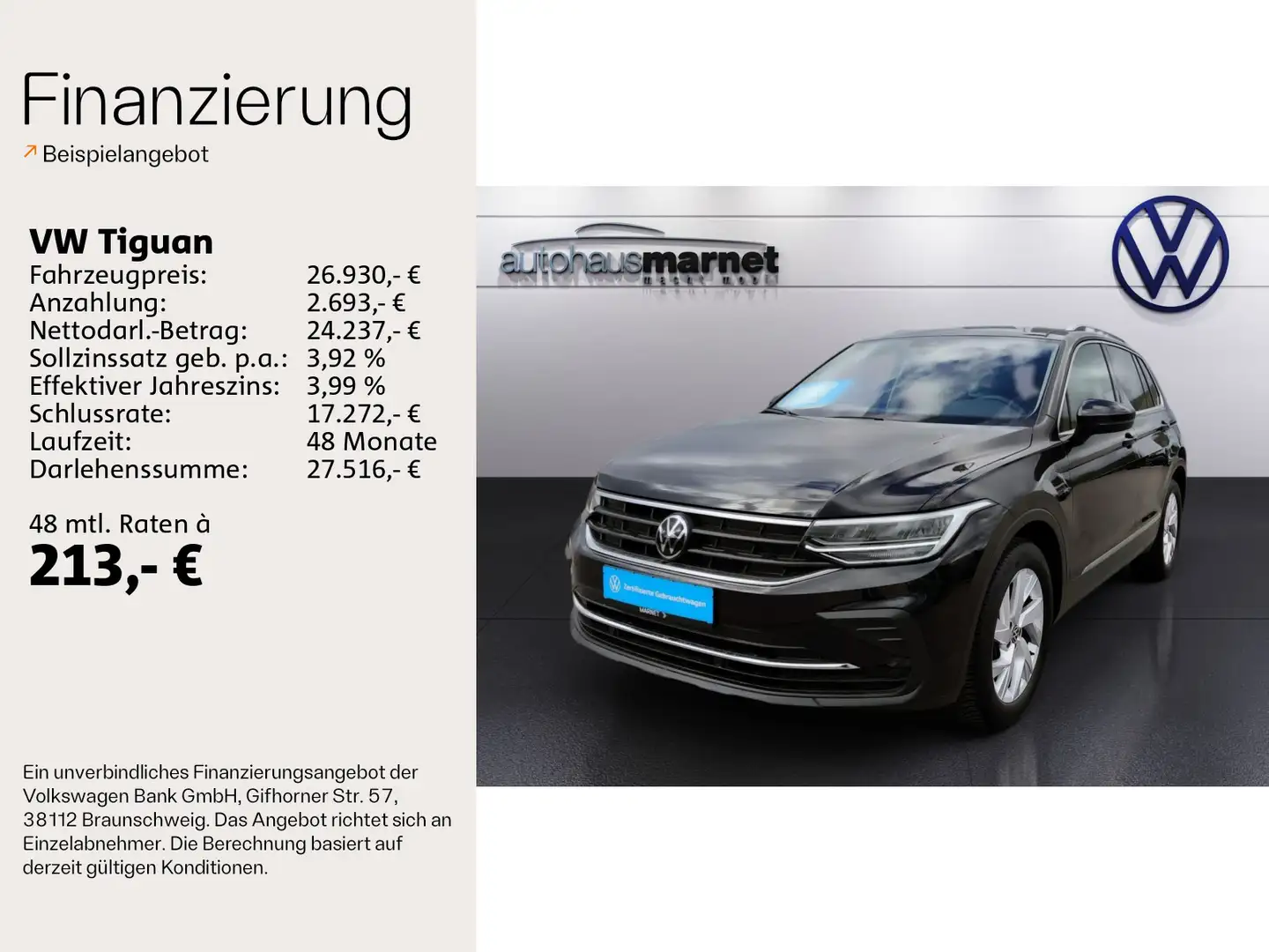 Volkswagen Tiguan 1.5 TSI Life *LED*ACC*Navi*Sitzhzg* Noir - 2