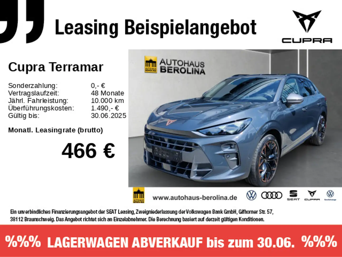 CUPRA Terramar 2.0 TSI 4D VZ DSG *PANO*MATRIX*HuD*ACC* Grau - 1