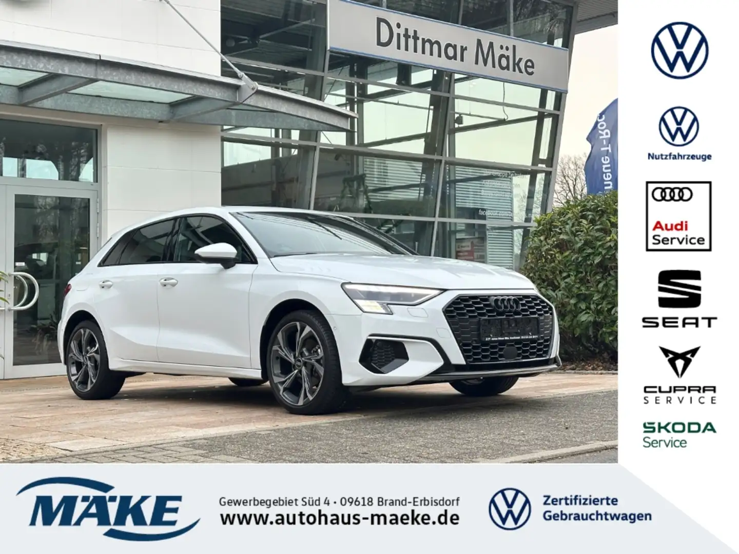 Audi A3 Sportback 35 TFSI advanced s-tronic ACC LED DAB H Weiß - 1