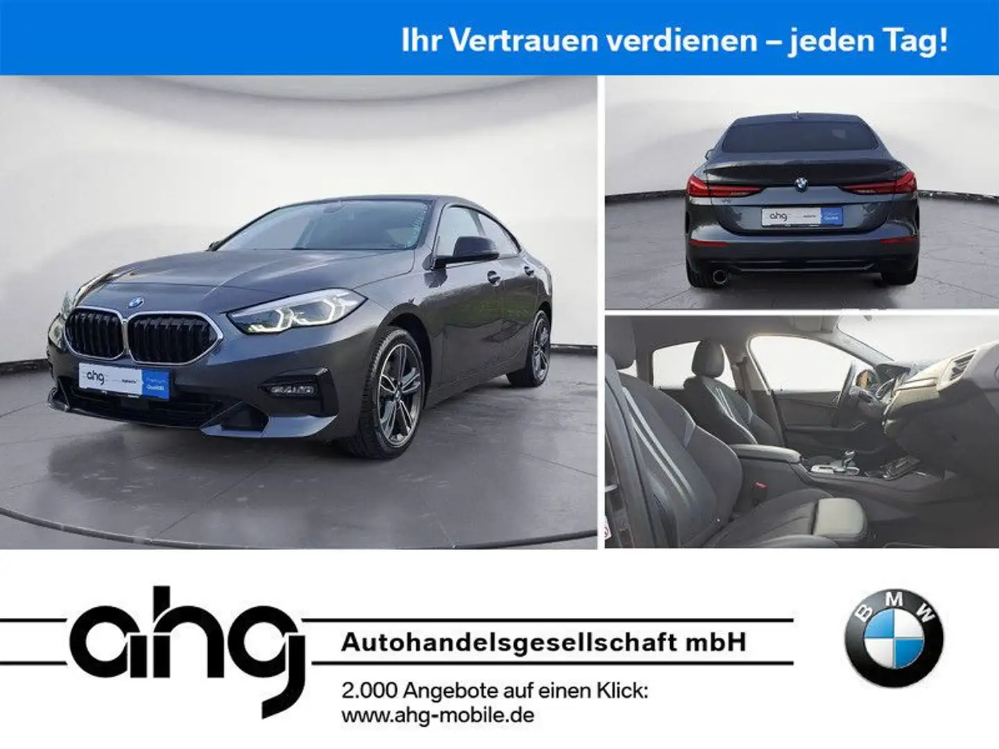 BMW 218i Gran Coupe Sport Line ACC Head-Up HiFi Navi Gris - 1