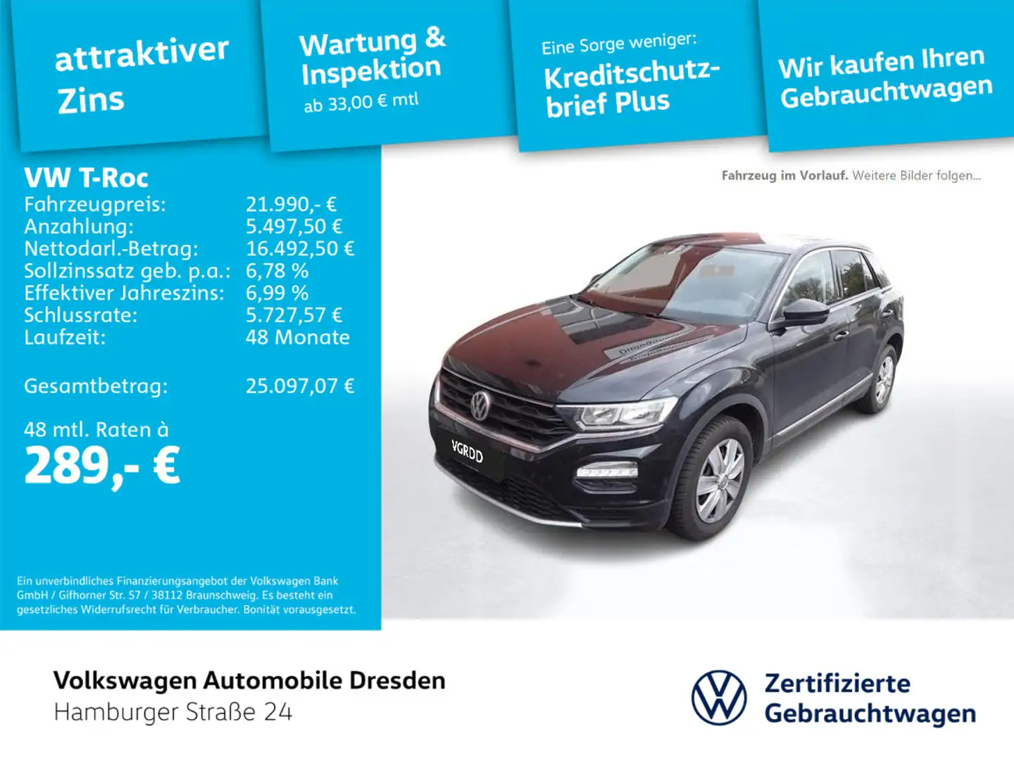 Volkswagen T-Roc United 1.5 TSI DSG Schwarz - 1