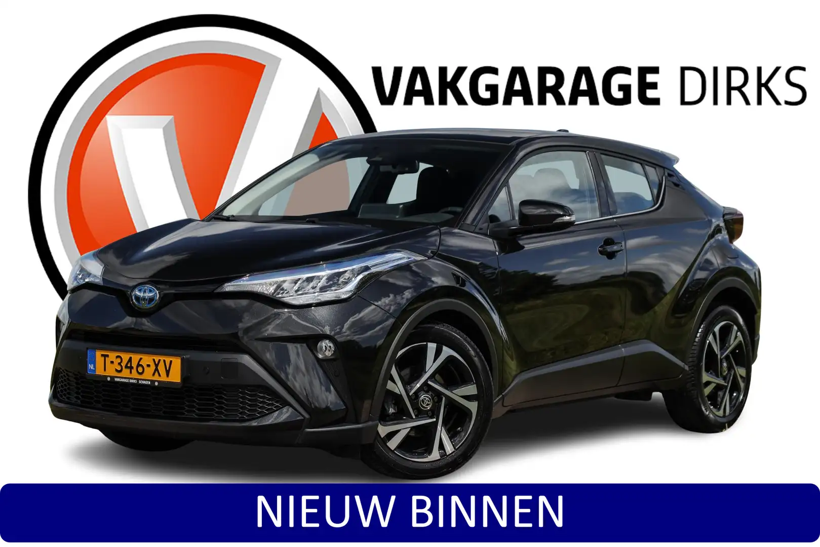Toyota C-HR 1.8 Hybrid Dynamic ✅ Dodehoek ✅ LED ✅ Camera Zwart - 1
