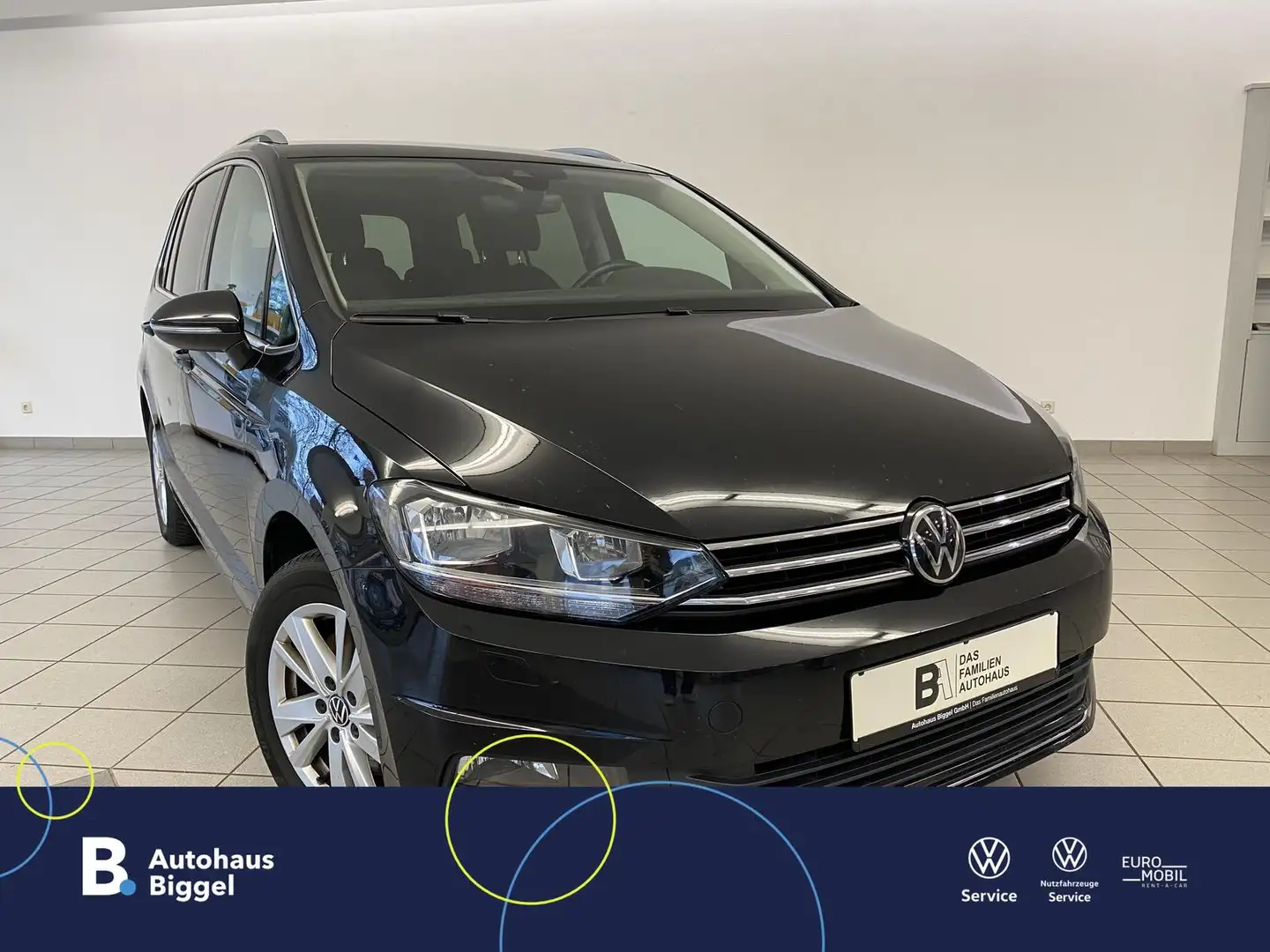 Volkswagen Touran Highline 1.5 TSI DSG,7-SITZER ACC SHZ PDC Zwart - 1