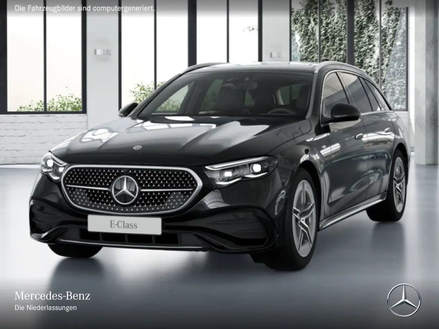 Mercedes-Benz E 300 de T 4M Hybrid AMG 360° Pano Distr. AHK PTS Schwarz - 2