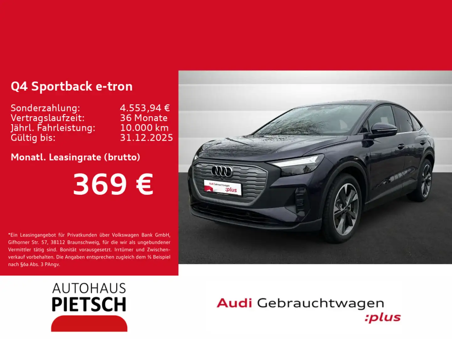 Audi Q4 e-tron 45 Sportback AHK Sitzhzg Sportsitze Violett - 1