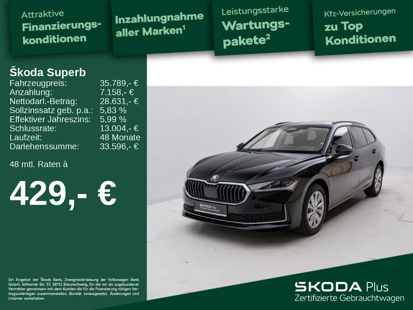 Skoda Superb Combi 2.0 TDI Selection*NAVI*RFK*MATRIX* Schwarz - 1