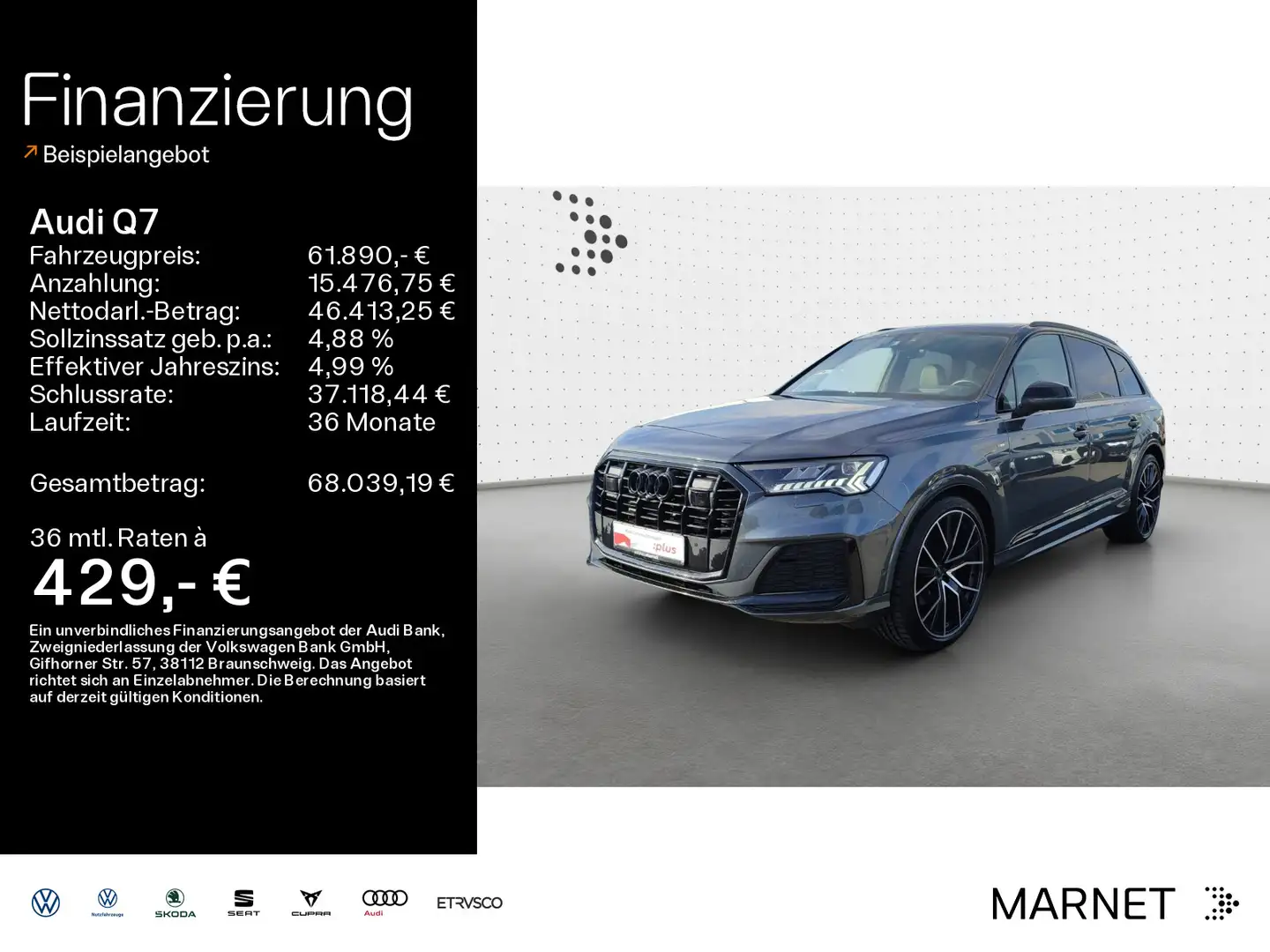 Audi Q7 50 TDI quattro competition plus S line*Navi*M Grau - 1