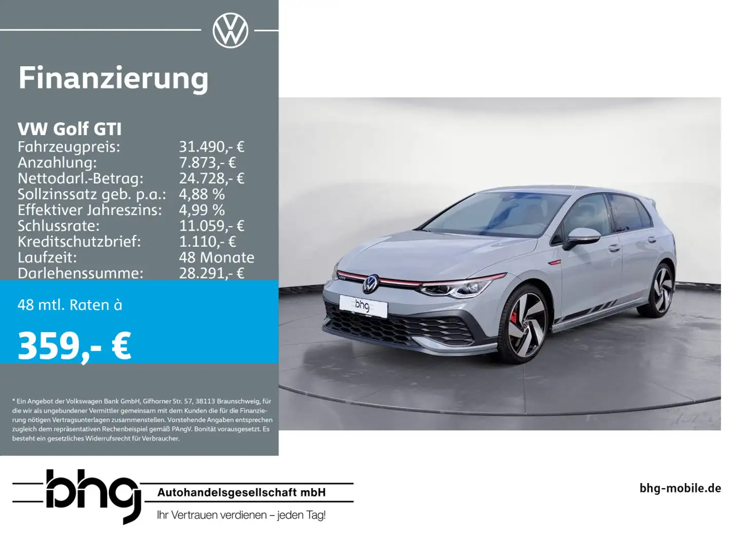 Volkswagen Golf GTI 2.0TSI DSG Clubsport MatrixLED Ready2Di Grau - 1