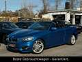 BMW 220 i Aut. Cabrio M Sport * NAVI * 76 TKM * 1HAND Bleu - thumbnail 1