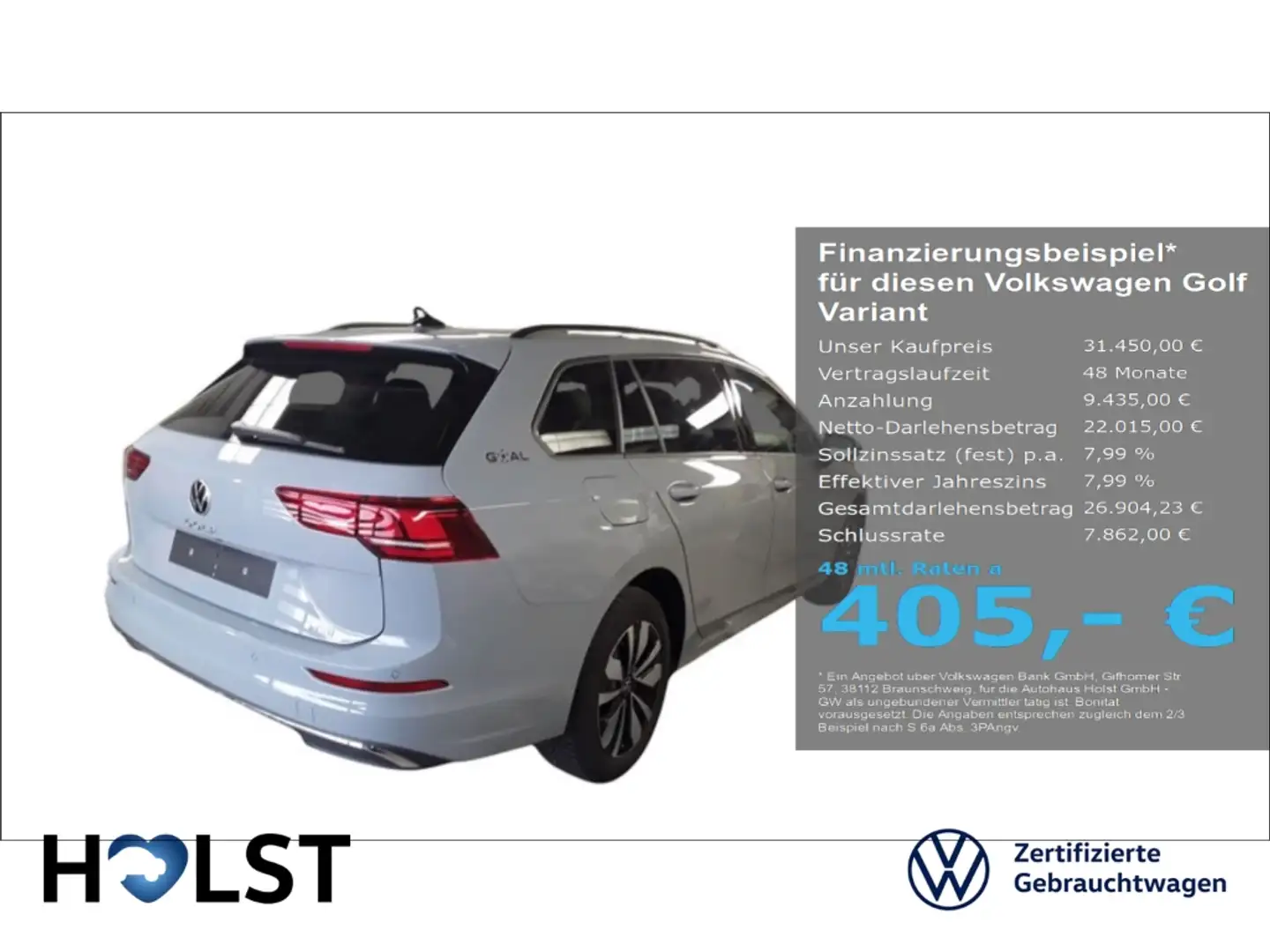 Volkswagen Golf Variant VIII 1.5eTSI DSG GOAL GJR AHK RüFaKa LightAssist Grau - 2