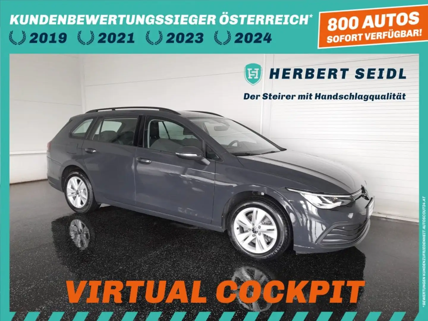 Volkswagen Golf VIII Variant LIFE 2,0 TDI *LED / VIRTUELL PRO / NAVI / ACC / VERKEHRSZEICHEN & SPURHALTEASSIST* Grau - 1