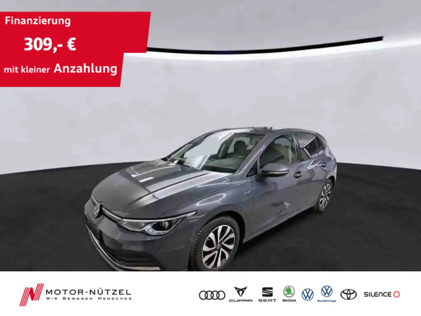 Volkswagen Golf VIII 1.5 TSI 5JG+LED+ACC+AHK+NAV+SHZ+RFK+VC Grau - 1