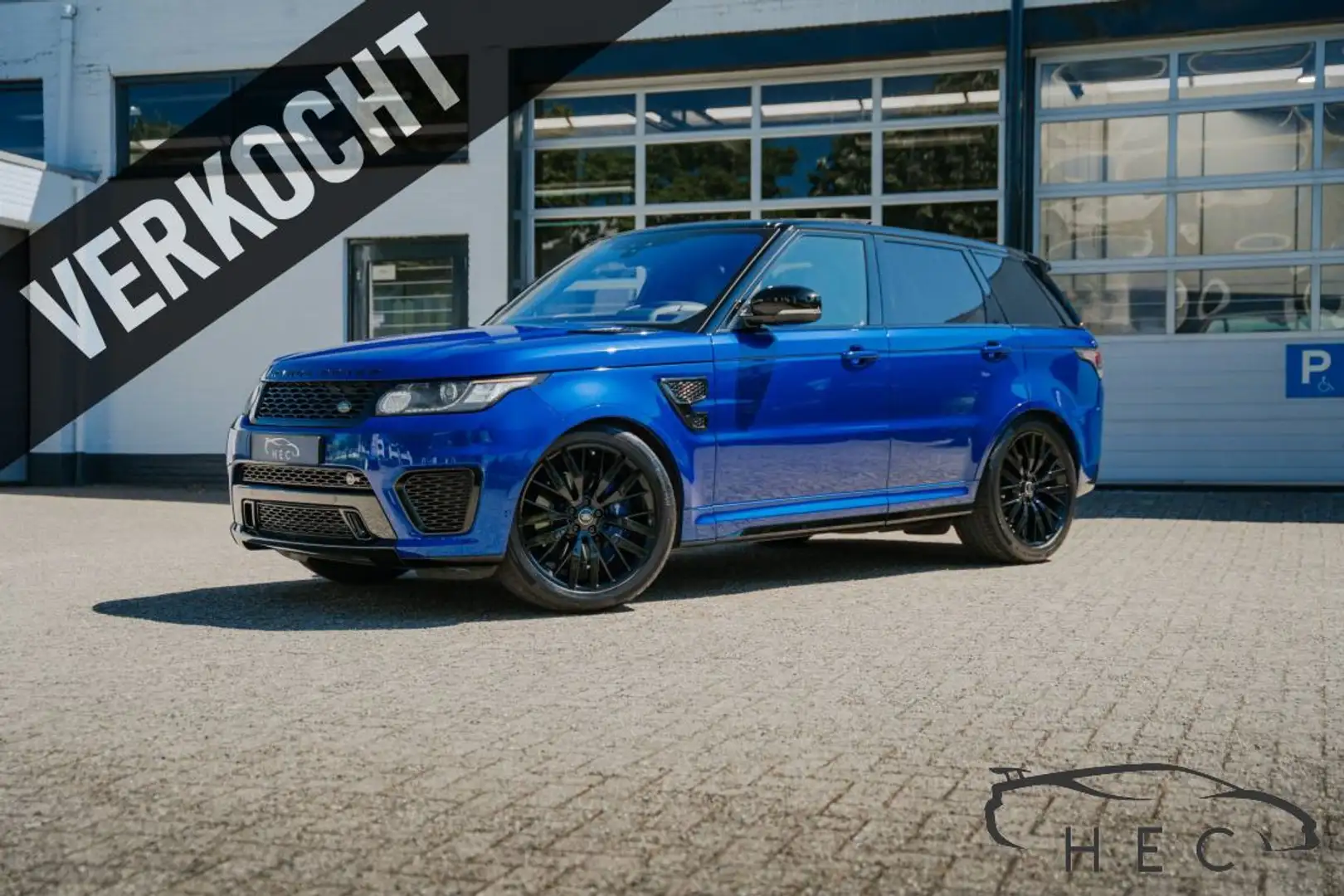 Land Rover Range Rover Sport SVR 5.0 Grijs kenteken Blauw - 1