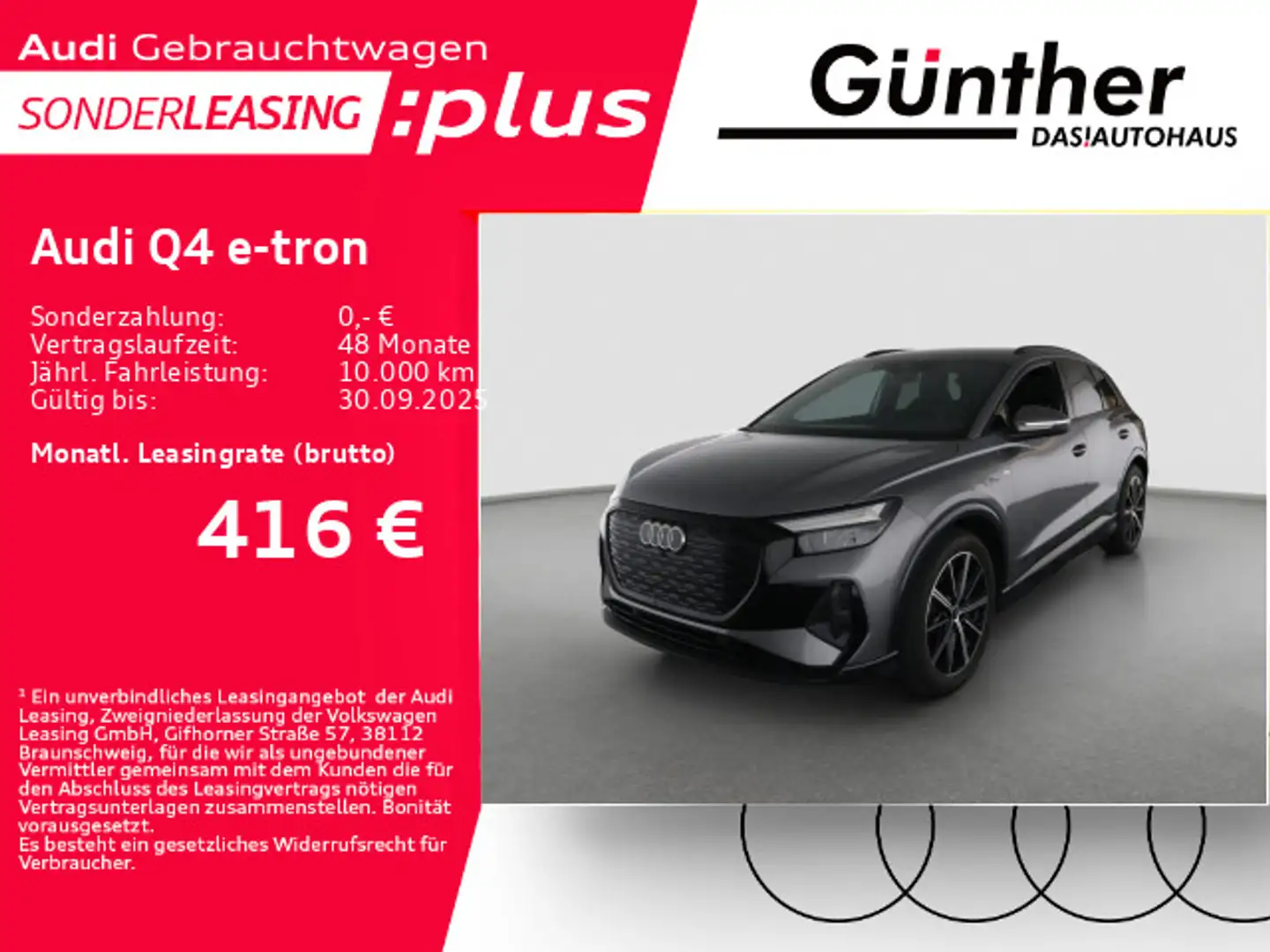 Audi Q4 e-tron 45 S LINE+AHK+KAMERA+TOTWINKEL+SMARTPH Grau - 1