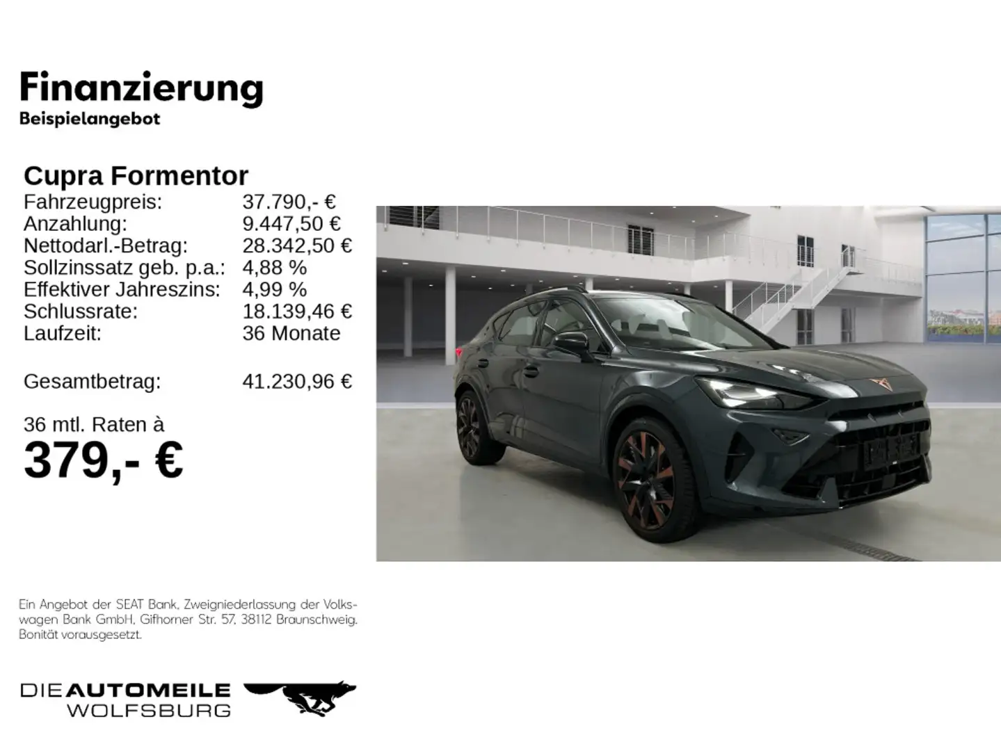CUPRA Formentor 2.0TSI 4Drive DSG VZ PANO/333PS/SITZHZ Grau - 2