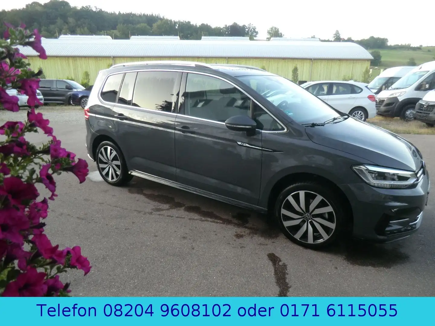 Volkswagen Touran Highline R-Line AHK / Panorama / 7 Sitze Grigio - 1