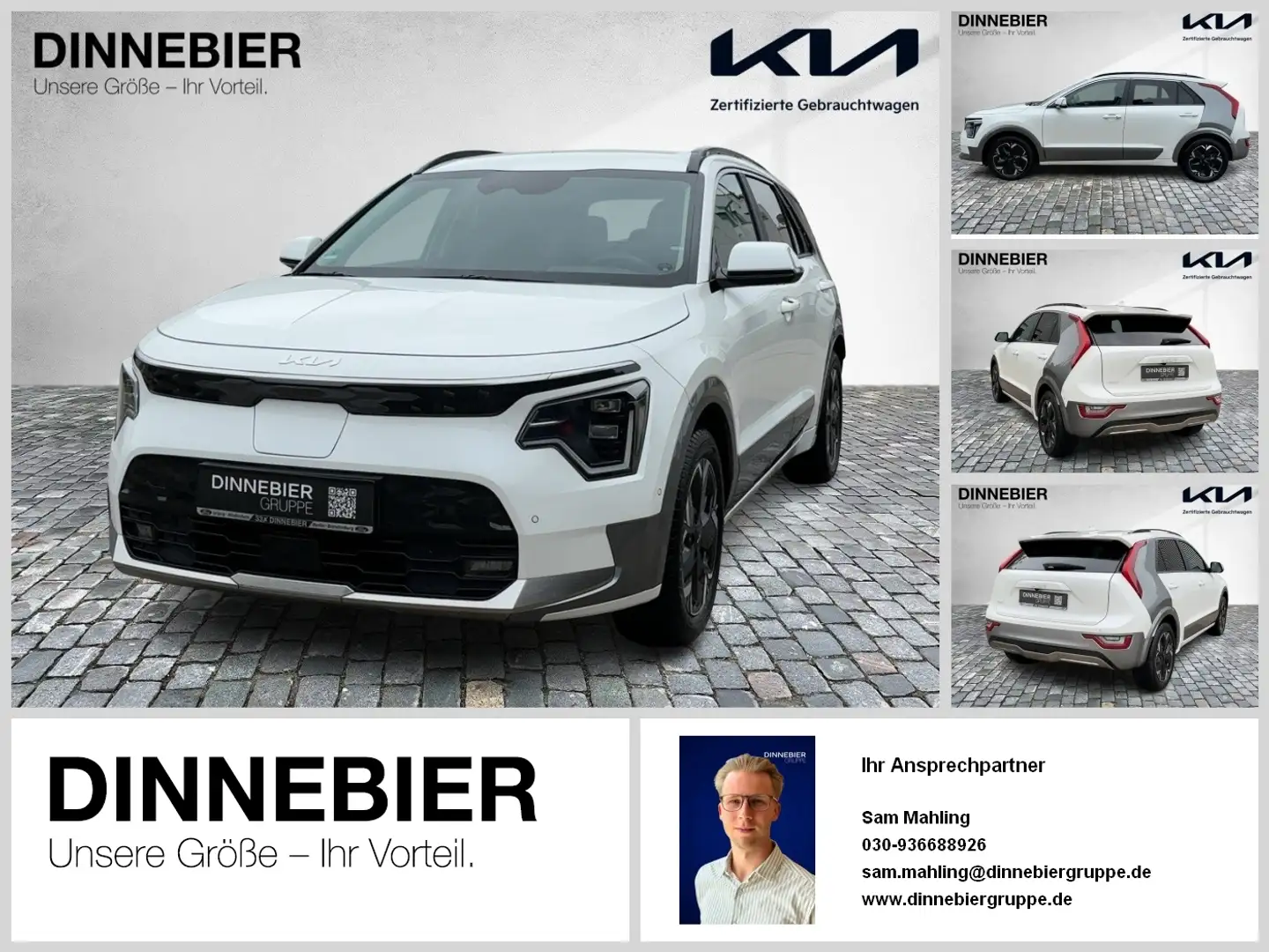 Kia Niro EV +LED+KAMERA+SITZHEIZ.+ Weiß - 1