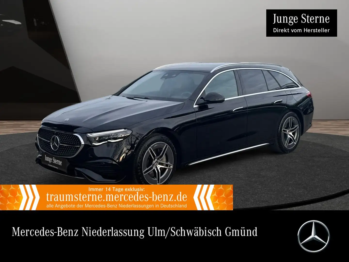 Mercedes-Benz E 300 e T AMG Fahrass 360° Distr. AHK Spurhalt-Ass Zwart - 1