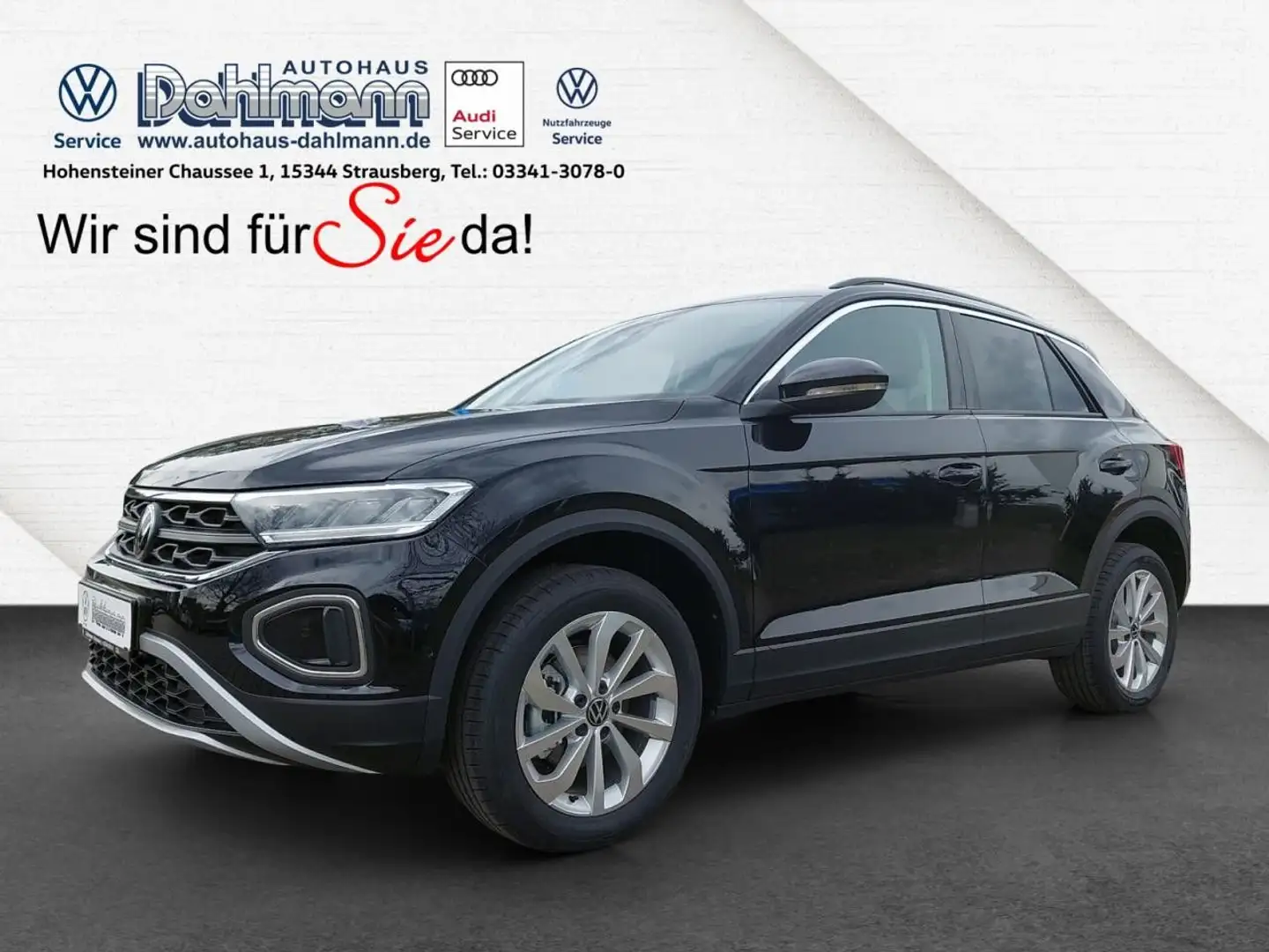 Volkswagen T-Roc 1.5 TSI LIFE+DSG+ACC+RFK+APPCONNECT LED Schwarz - 1