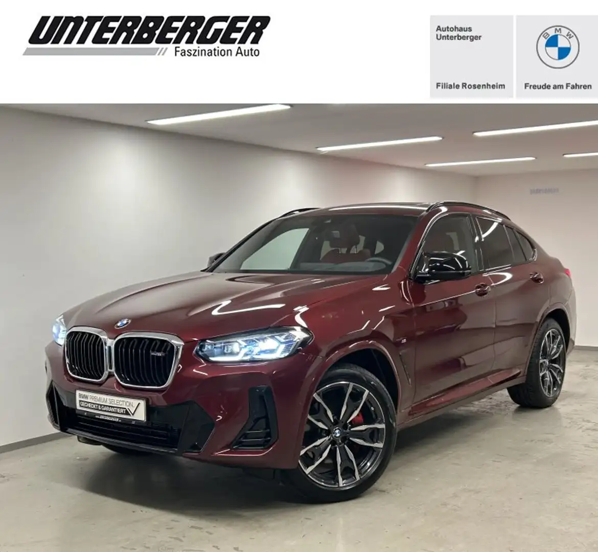 BMW X4 M 40i Pano. Drivingass. Parkass. Head-Up HiFi DAB AH Rouge - 1