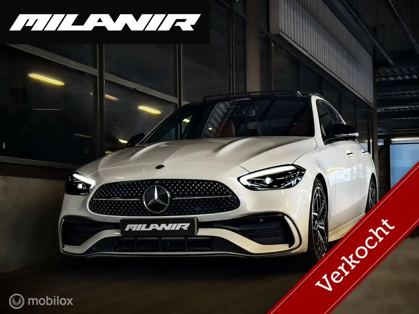 Mercedes-Benz C 200 AMG Line Vol! | Pano | Memory | Leder Blanc - 1