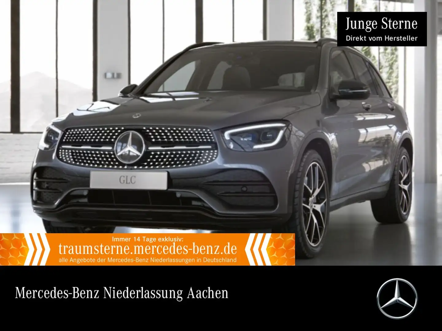 Mercedes-Benz GLC 300 de 4M AMG+NIGHT+PANO+AHK+MULTIBEAM+FAHRASS Grau - 1