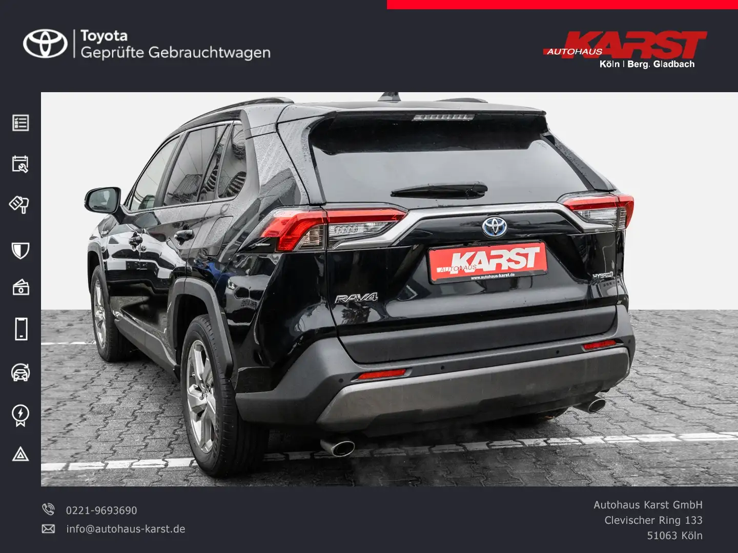 Toyota RAV 4 RAV4 2.5L HYBRID CLUB elektrische Heckklappe Zwart - 2