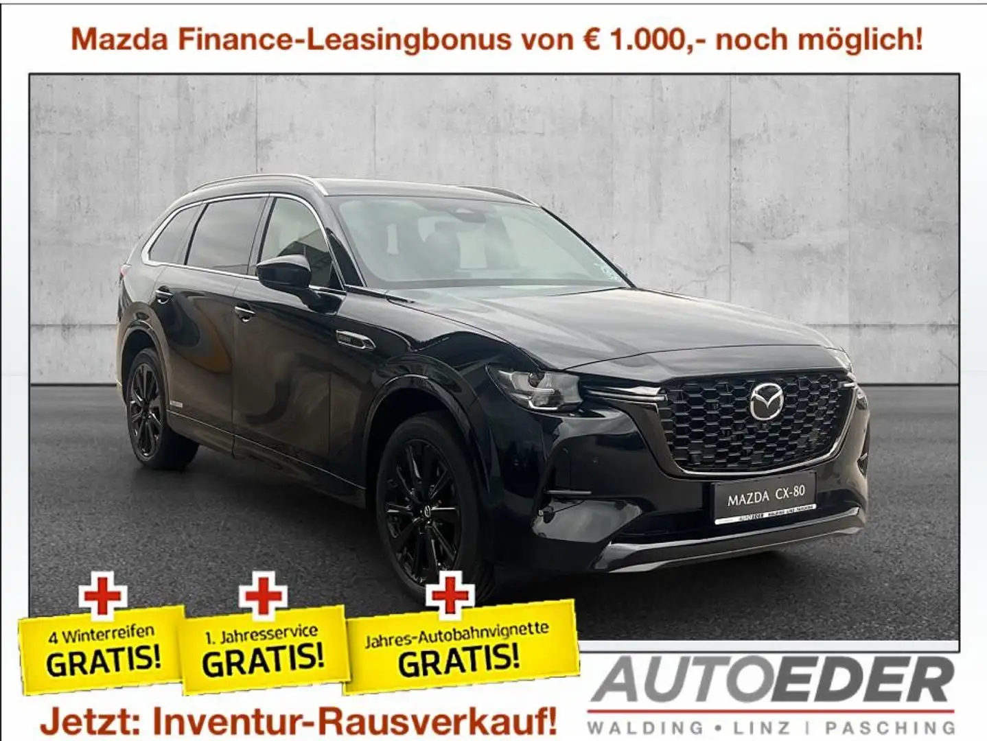 Mazda CX-80 3.3L e-SKYACTIV D AWD Homura Plus Aut. Schwarz - 1