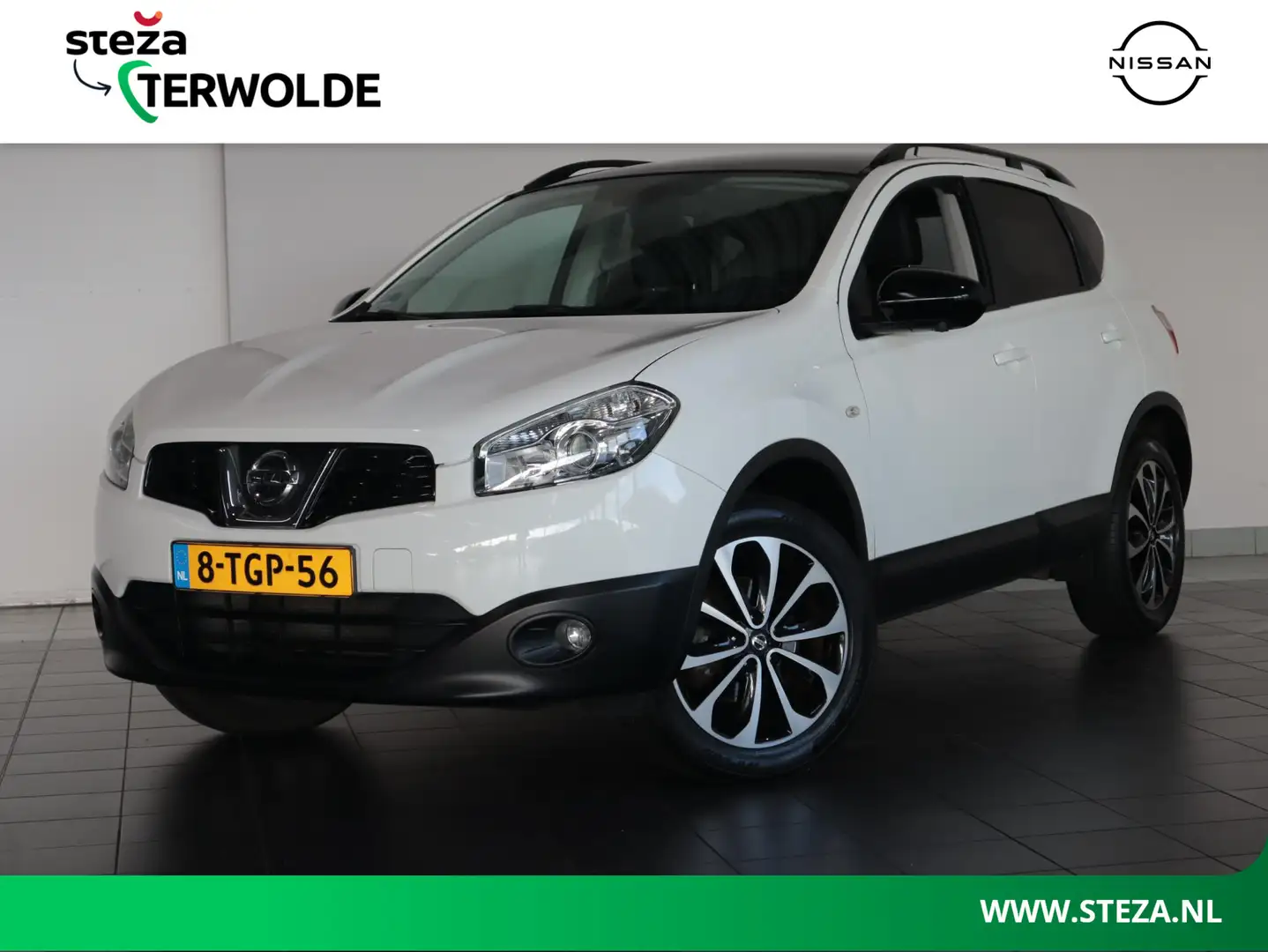 Nissan Qashqai 1.6 360 | Panoramadak | Half Leder | Trekhaak | Wit - 1