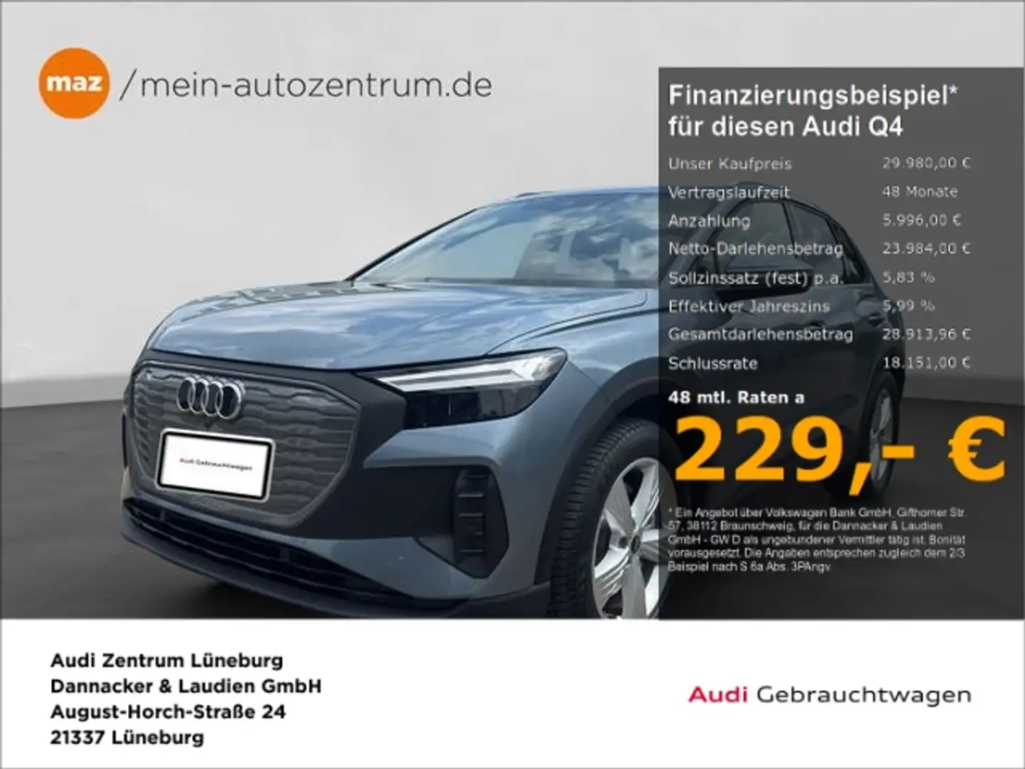 Audi Q4 e-tron 40 Alu LED APS Sitzheizung Tempomat uv Blau - 1