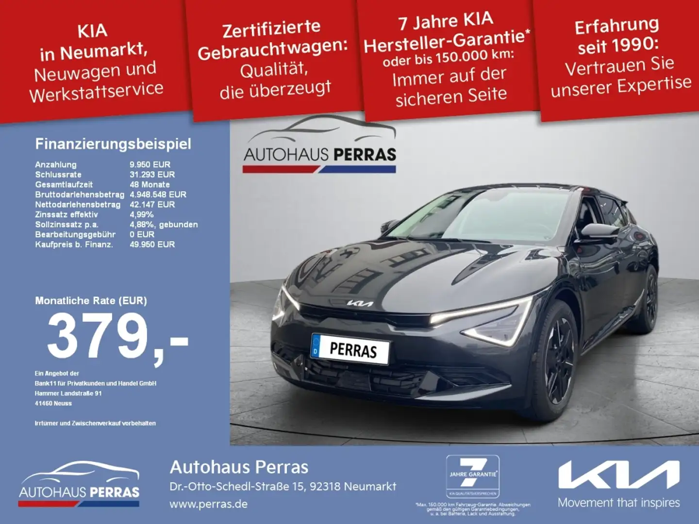 Kia EV6 PE EARTH 84 RWD WP CO AS Grau - 1