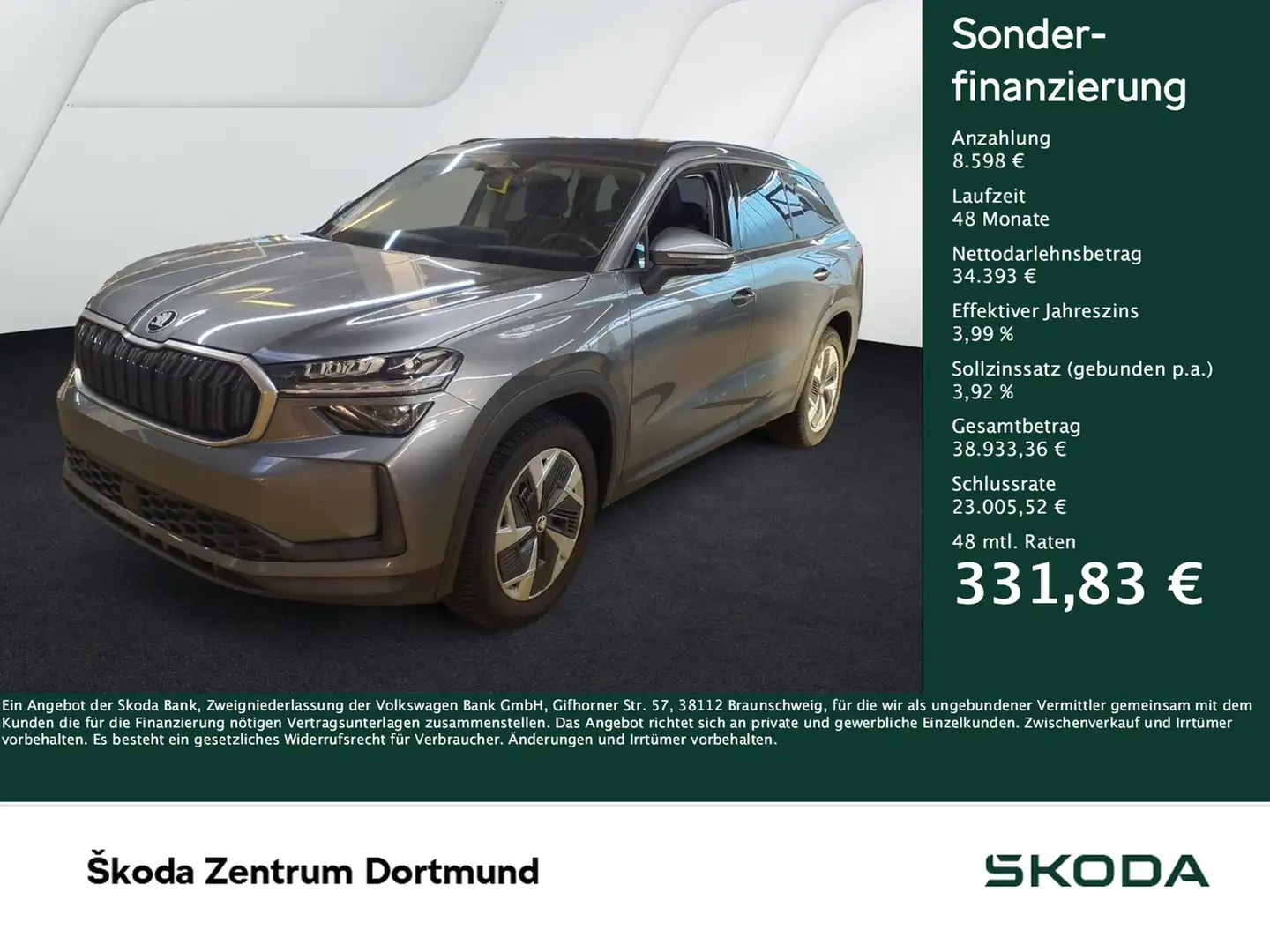 Skoda Kodiaq 2.0 SELECTION 4X4 AHK CAM ACC 18Z EKLAPPE Grau - 1