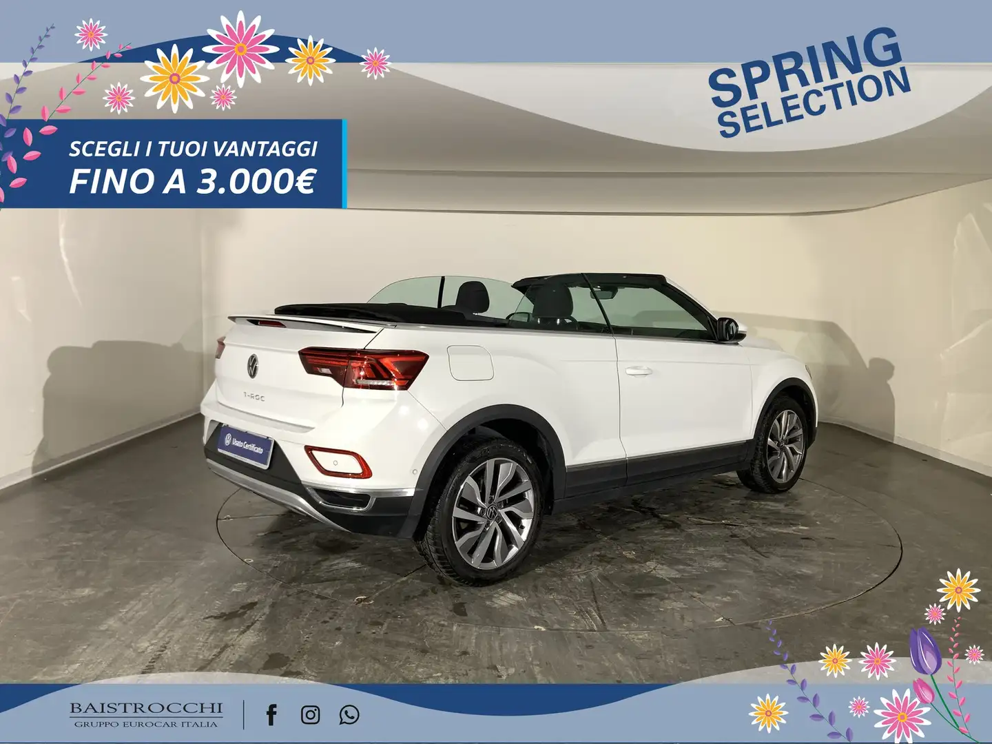 Volkswagen T-Roc cabriolet 1.0 tsi style 110cv Blanc - 2