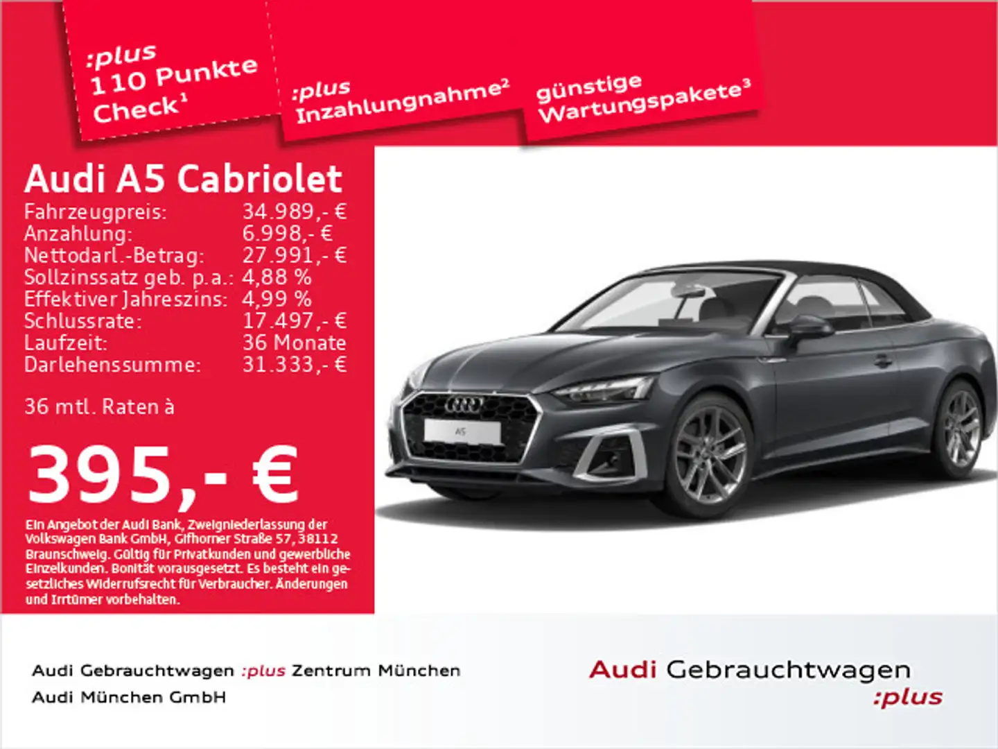 Audi A5 40 TFSI S tronic S line Virtual+/Ma Grau - 1