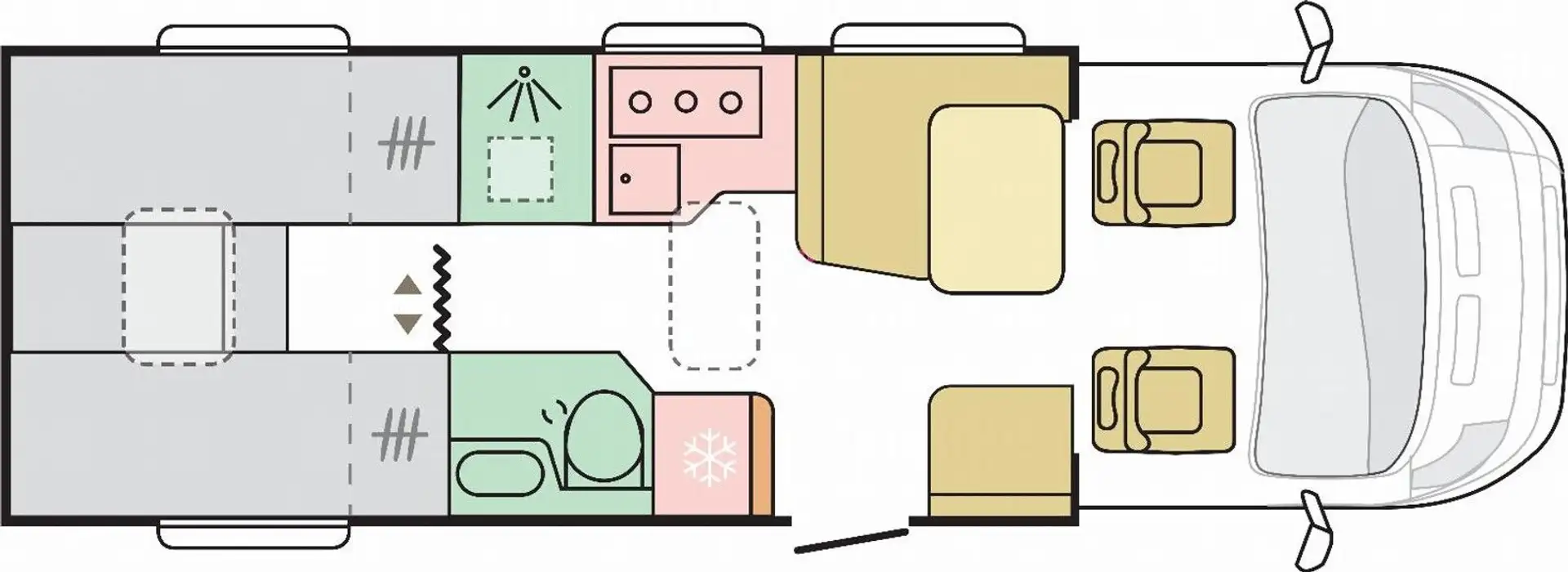 Adria Coral Axess 670 SL Panorama-Dachfenster Weiß - 2