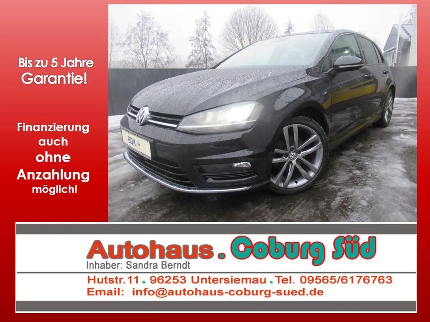 Volkswagen Golf VII Highline R-LINE XENON LED NAVI SHZG ALU Schwarz - 1