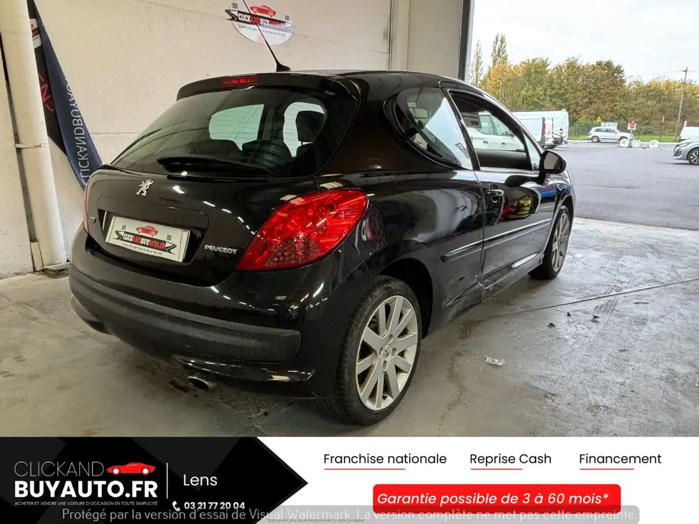 Peugeot 207 1.6 VTI FELINE 120 CH // INTERIEUR SEMI CUIR / ANDROID CARPLAY / CLIM / TOIT PANO / BTH Noir - 2