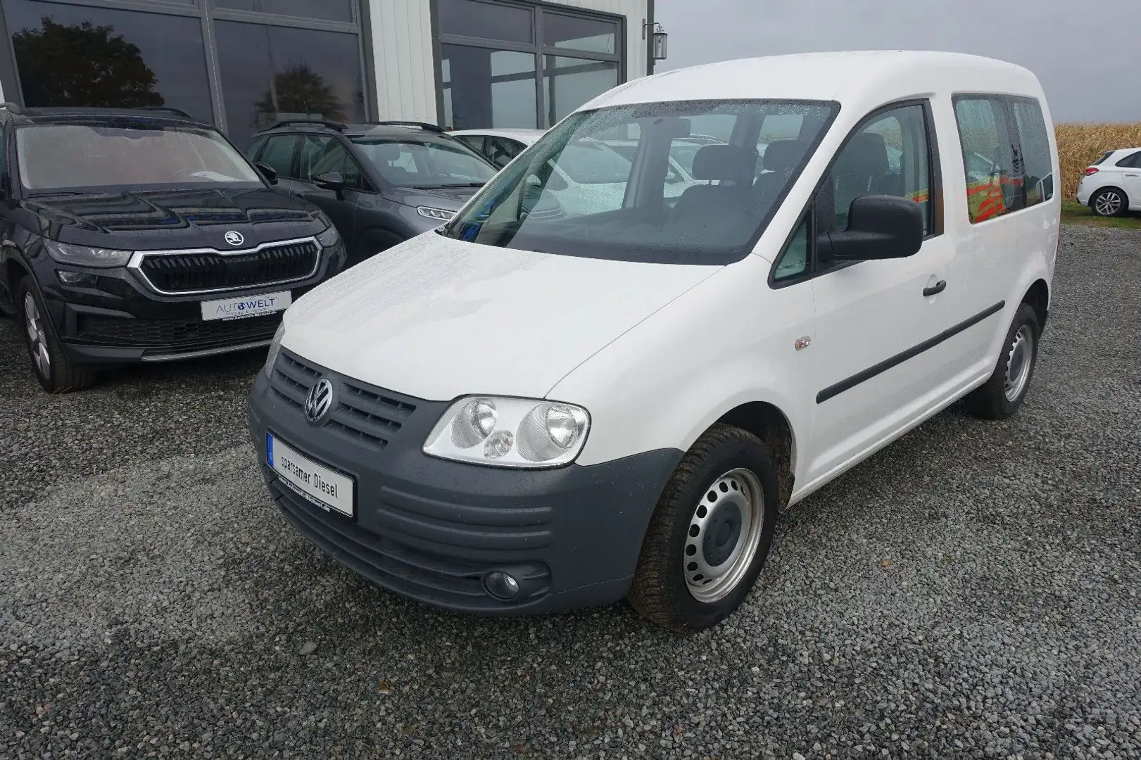Volkswagen Caddy 1.9 Diesel 5.SITZE 2.HAND TÜV+Insp. NEU Weiß - 2