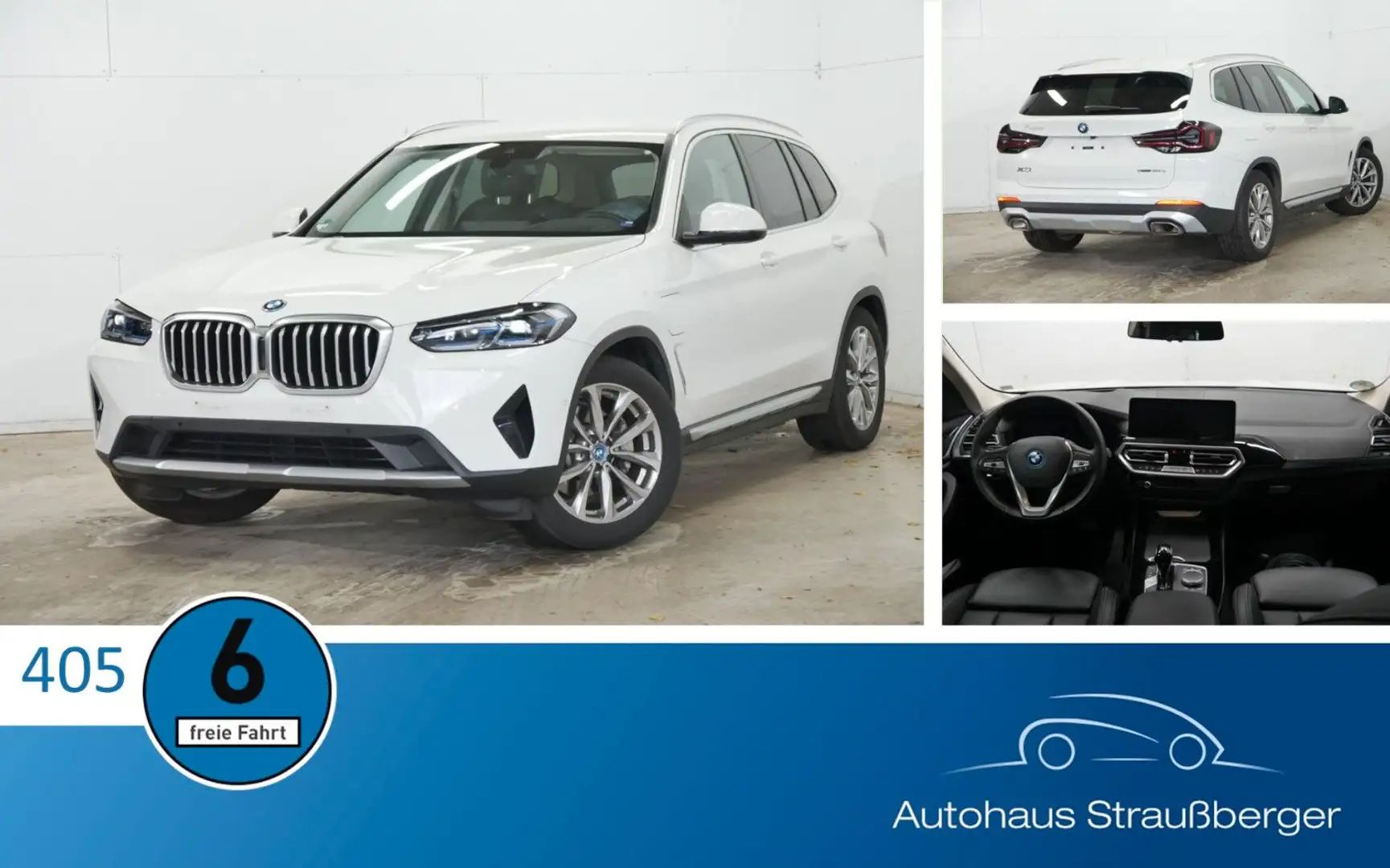 BMW X3 xDrive 30 e AHK HiFi HuD KZU WLAN Laser QI Blanc - 1