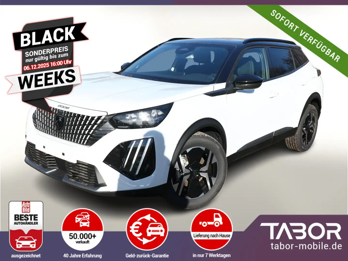 Peugeot 2008 MHEV GT ACC 360° Pano Massage SHZ UVP-35%* Weiß - 1