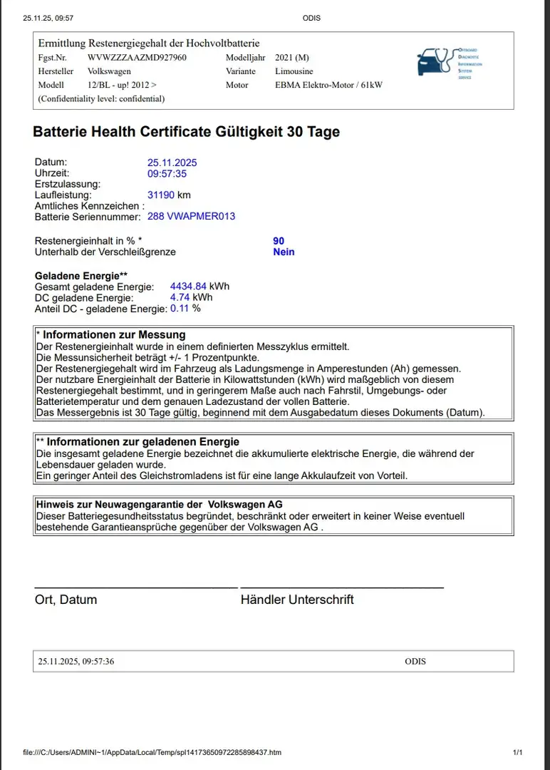 Volkswagen e-up! e-up! move! Kamera PDC GRA SHZ WSSheizb BT Weiß - 2