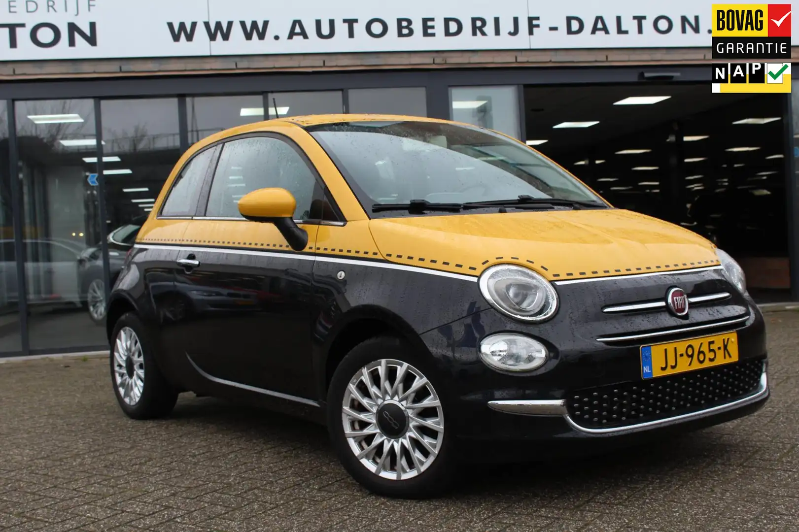 Fiat 500 0.9 TwinAir Turbo Lounge 1e EIGENAAR / AIRCO / NAV Zwart - 1