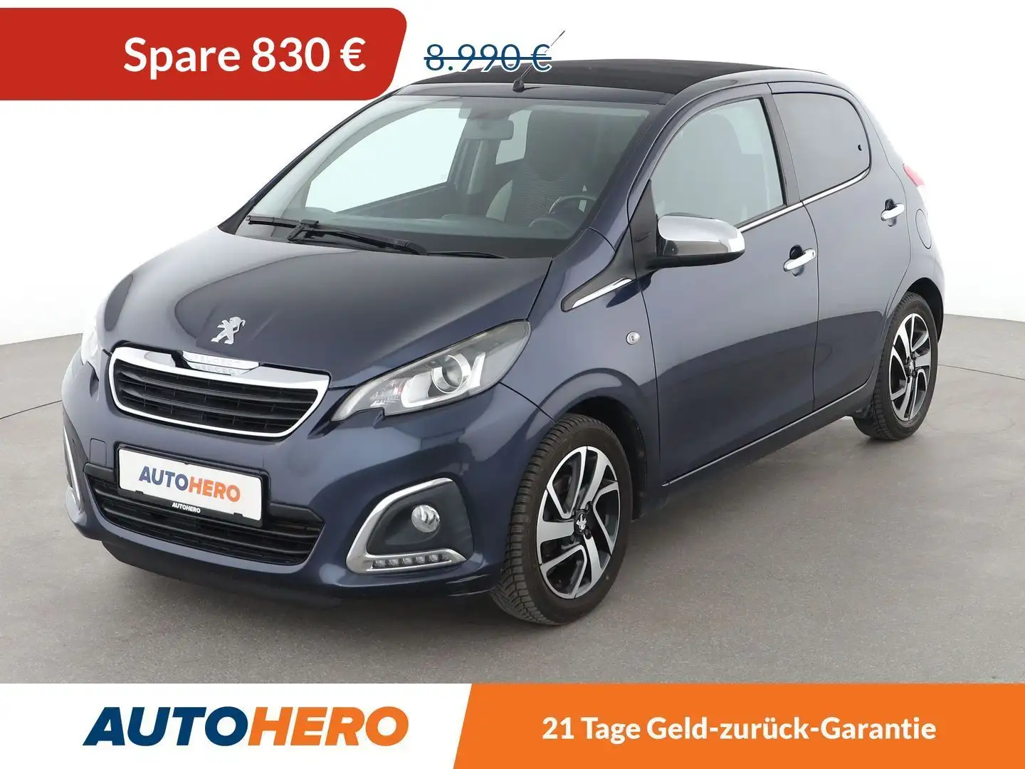 Peugeot 108 1.2 VTi Allure*CAM*SHZ*KLIMA*GARANTIE* Schwarz - 1