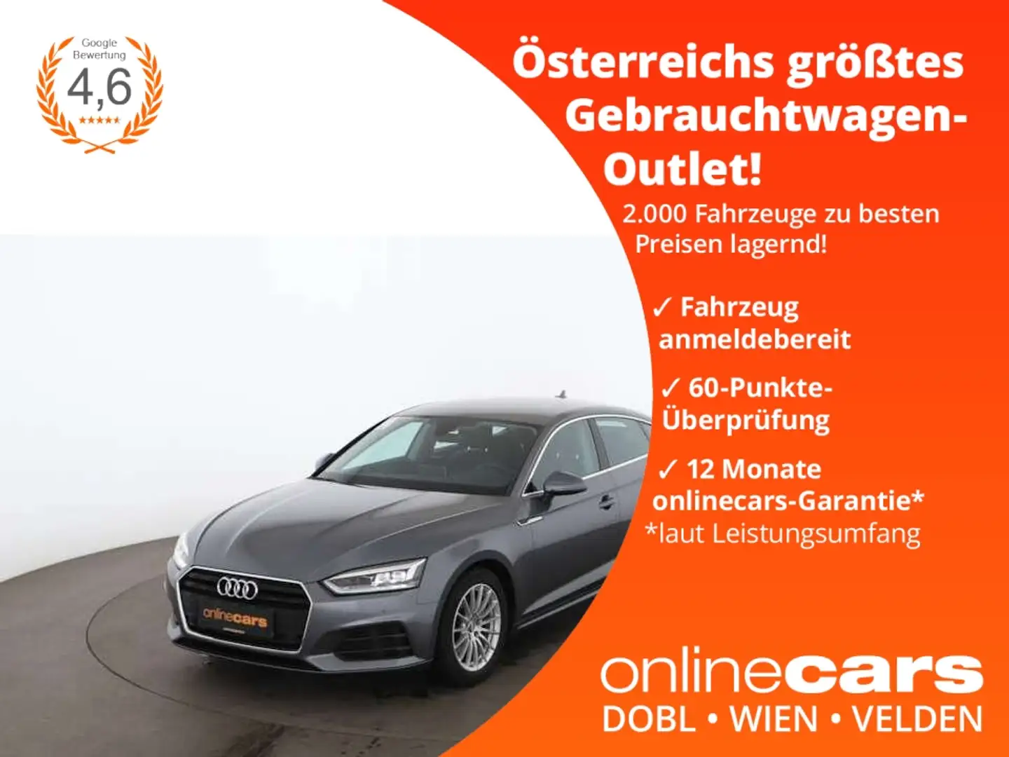 Audi A5 SB 30 TDI Business Aut LED AHK NAVI LEDER TEMP Grau - 1