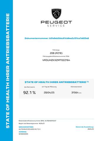 Peugeot e-208 Allure Pack