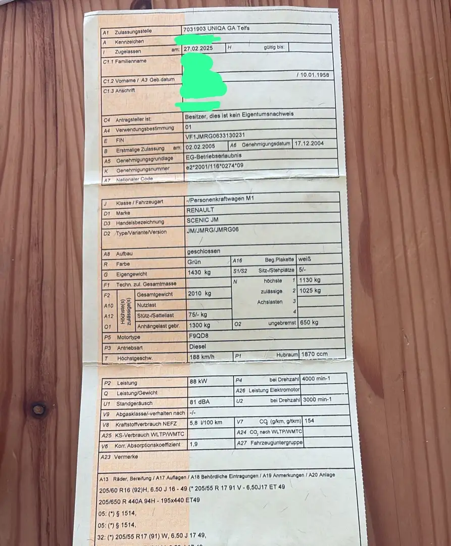 Renault Scenic Scénic Dynamique Komfort 1,9 dCi - 1