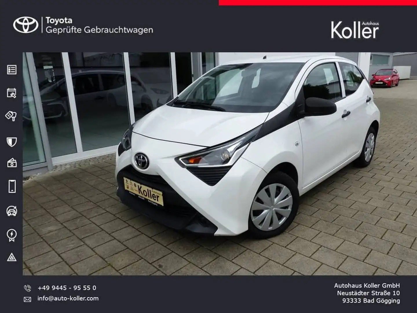 Toyota Aygo 1.0 VVT-i x-business Klima DAB Bluetooth Blanc - 1