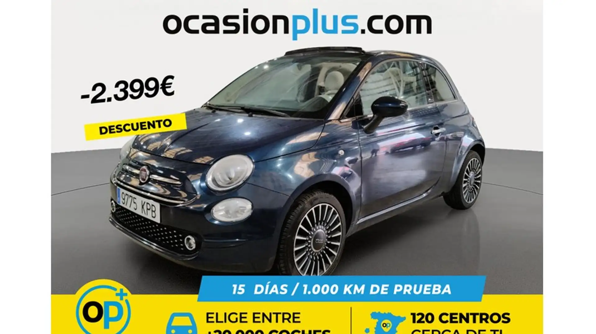 Fiat 500C 1.2 Lounge Azul - 1